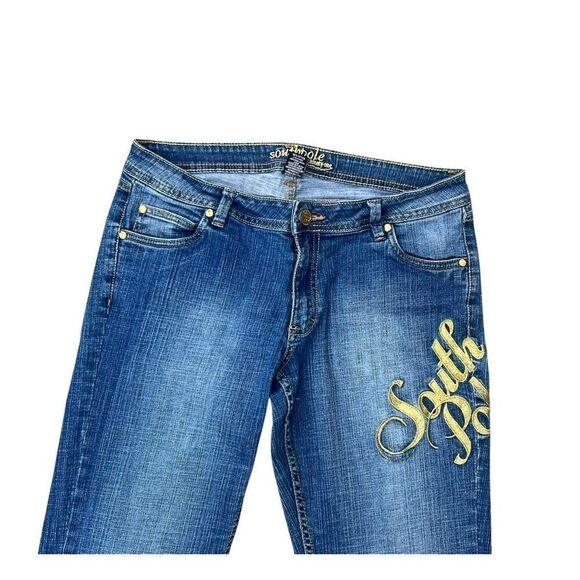 Southpole Jeans Women's 12/13 Blue Light Wash Boot Cut Jeans vintage Y2K - Picture 2 of 7
